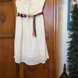 HD in Paris Cream Dress with Multicolored Belt